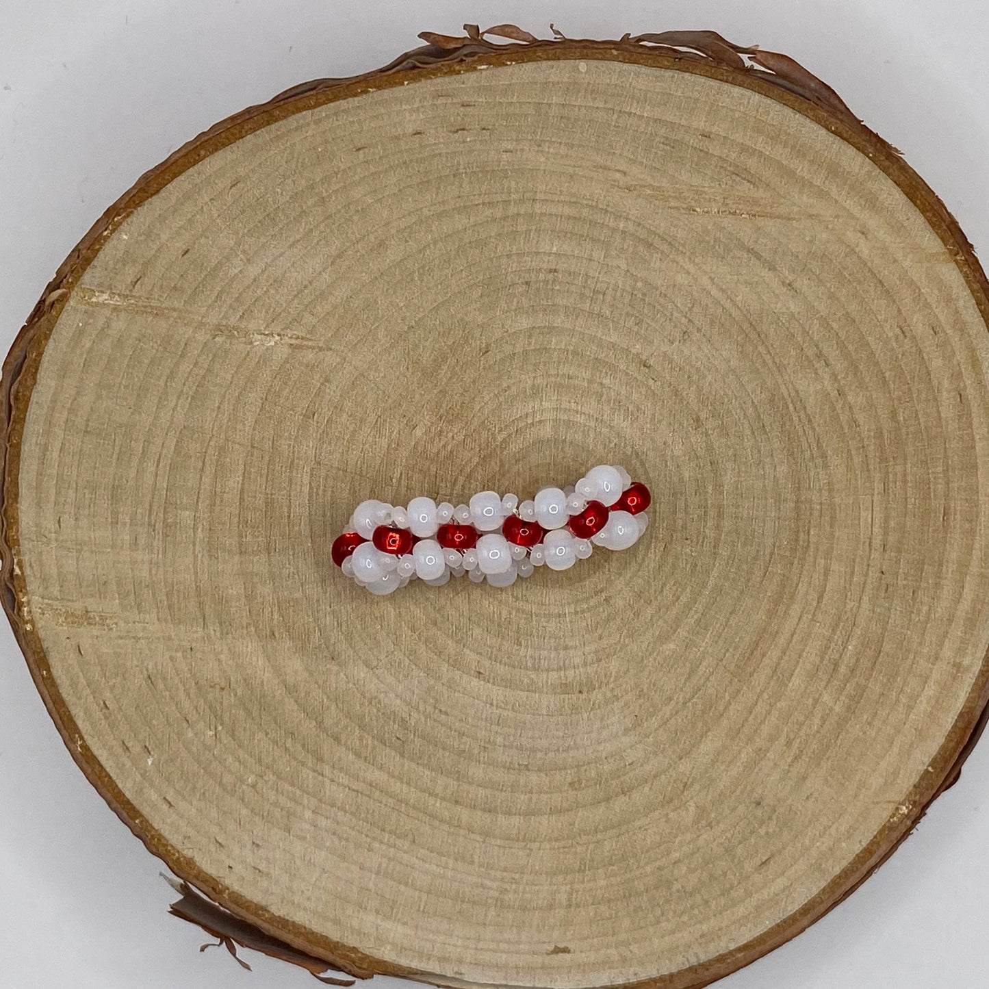 String Bead Ring - Cherry Red