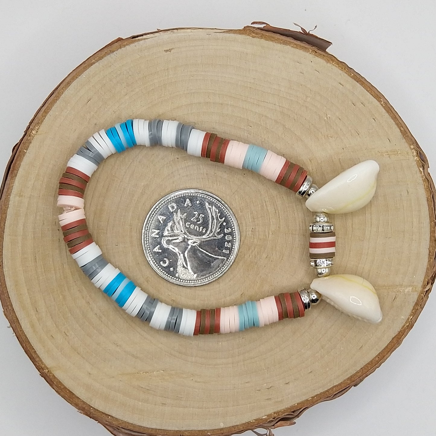 Heishi Bead Bracelet - Shells