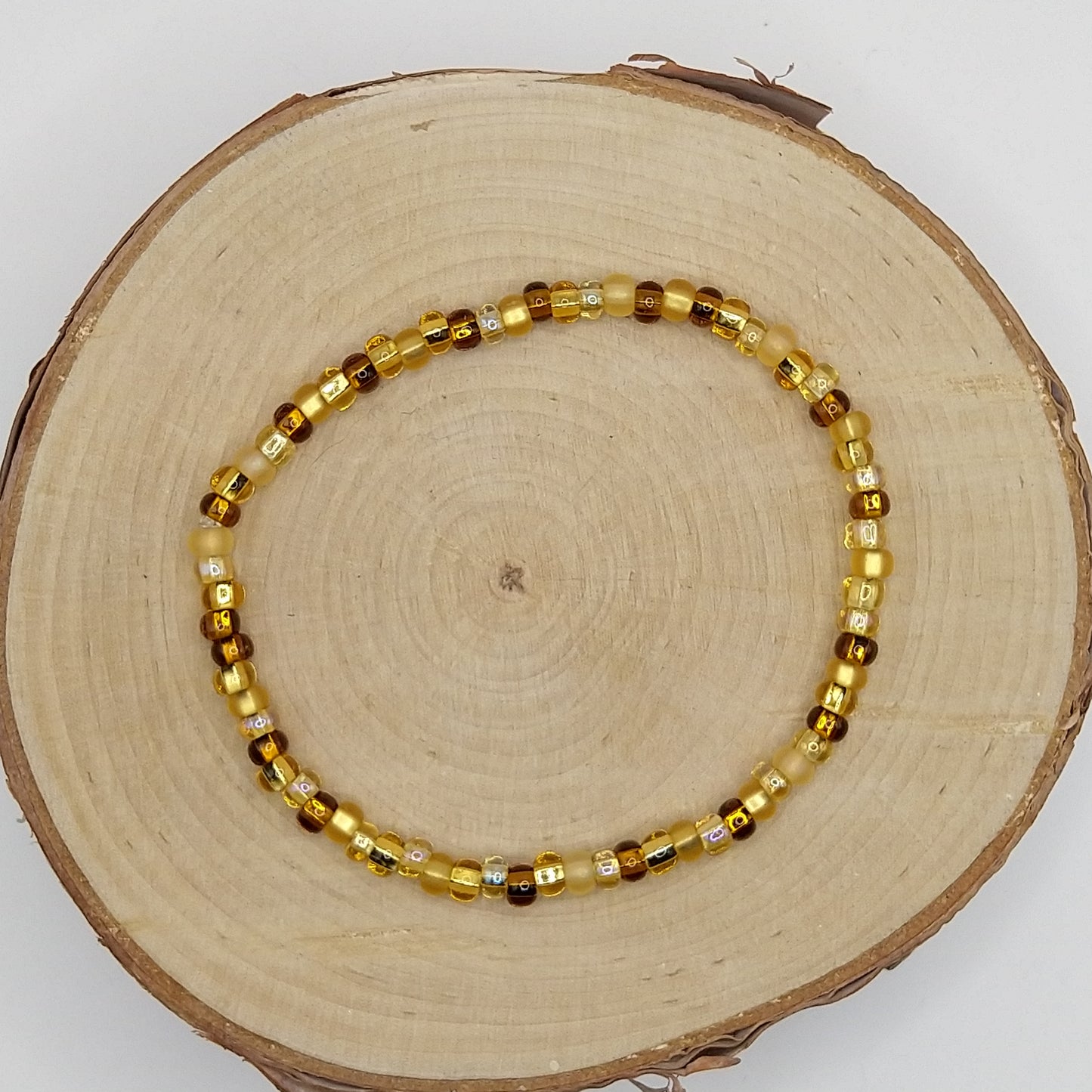 String Bead Bracelet - Topaz Honeybee