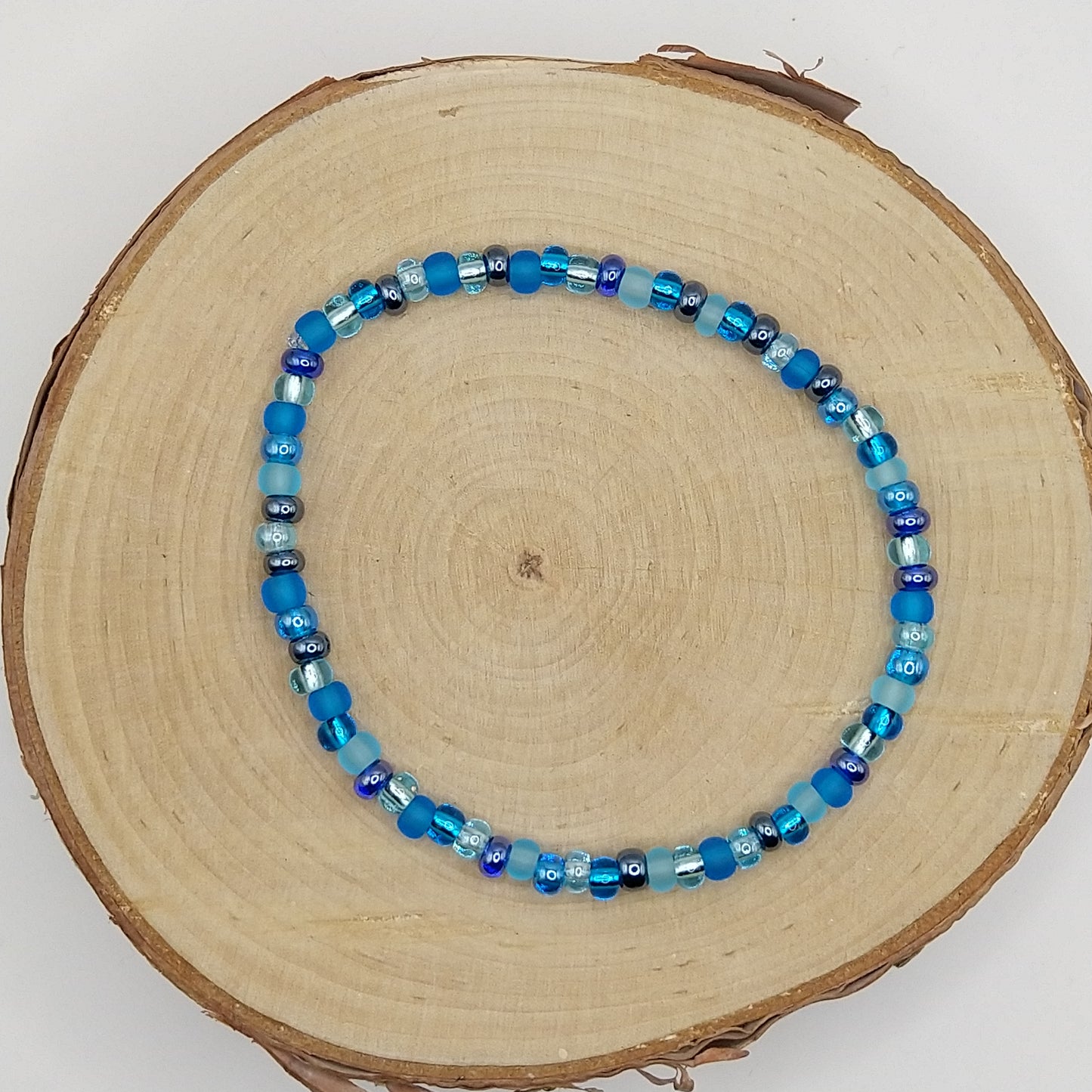String Bead Bracelet - Water Mix