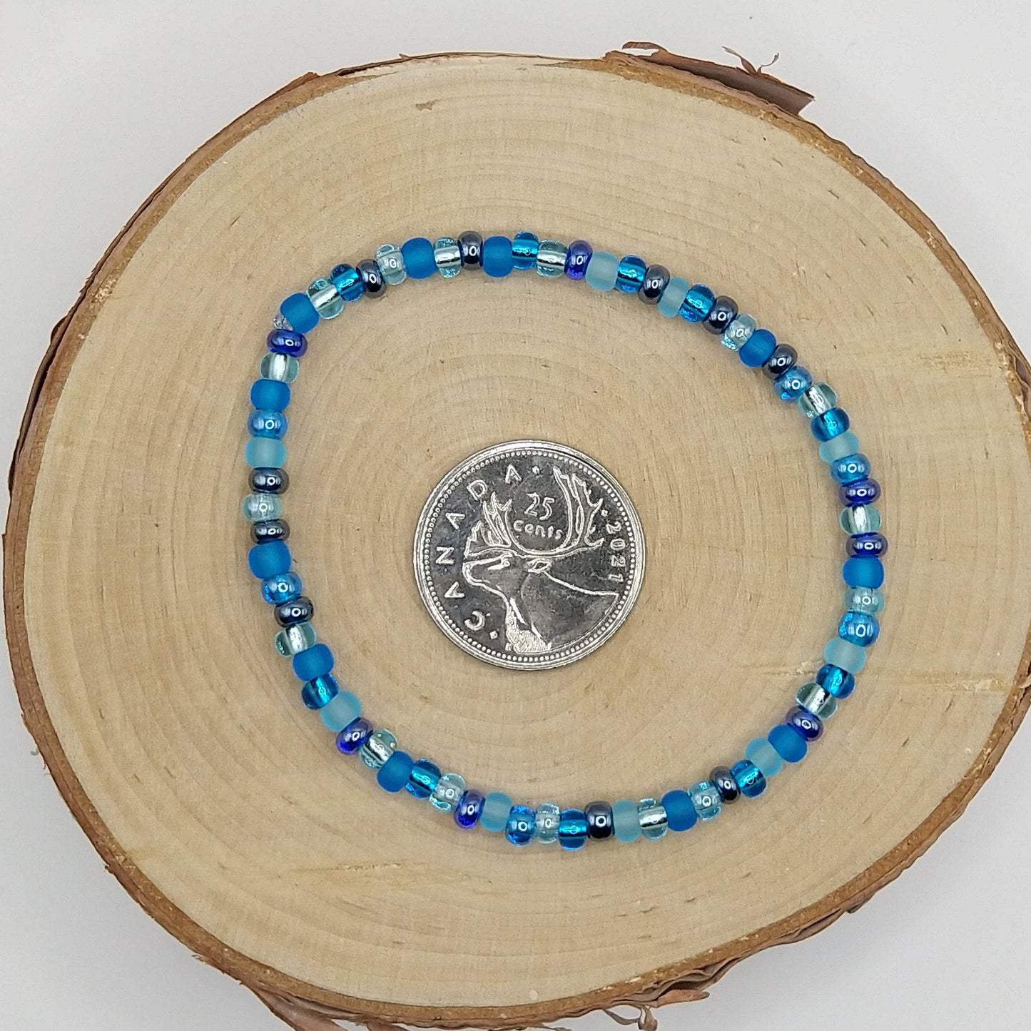 String Bead Bracelet - Water Mix