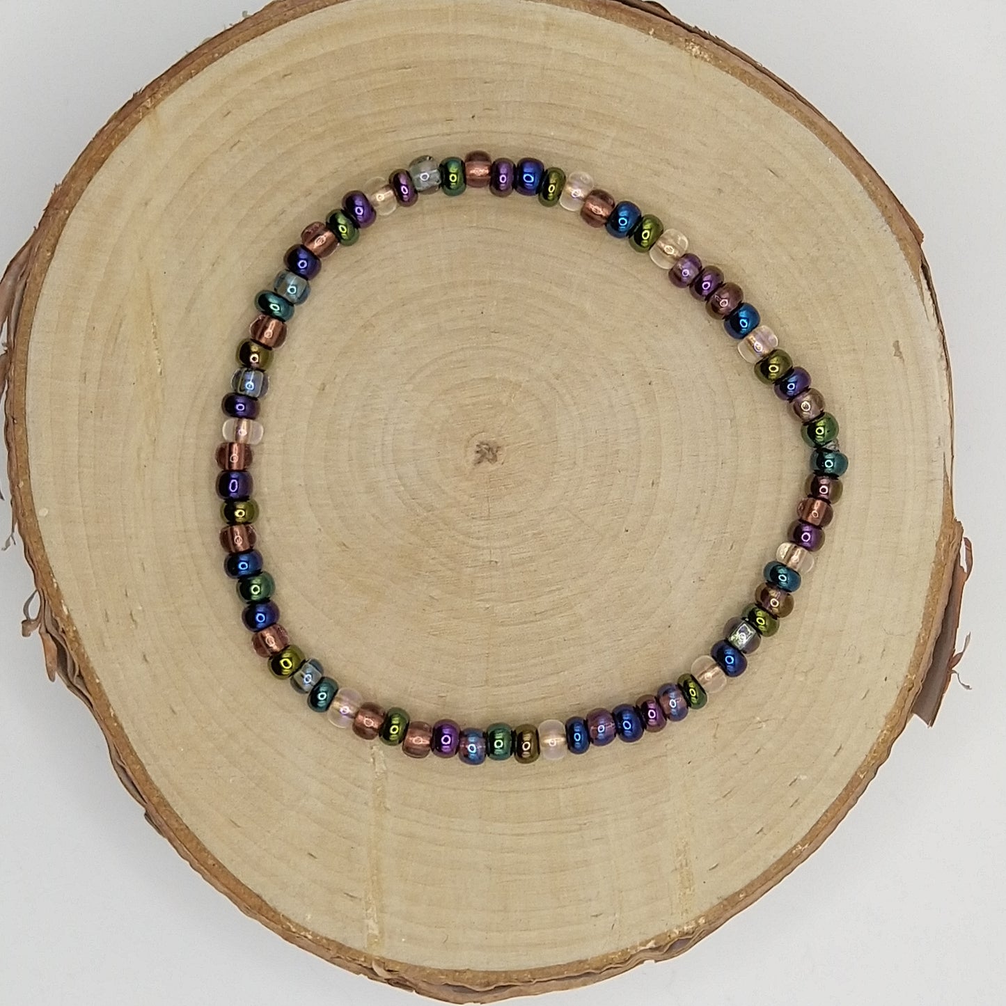 String Bead Bracelet - Copper Lined Mix