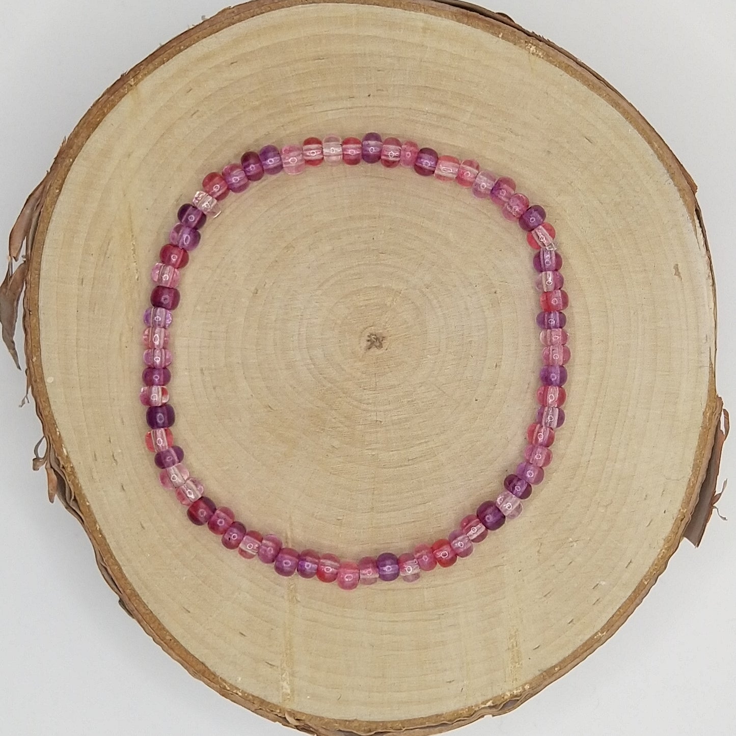 String Bead Bracelet - Pink Mix