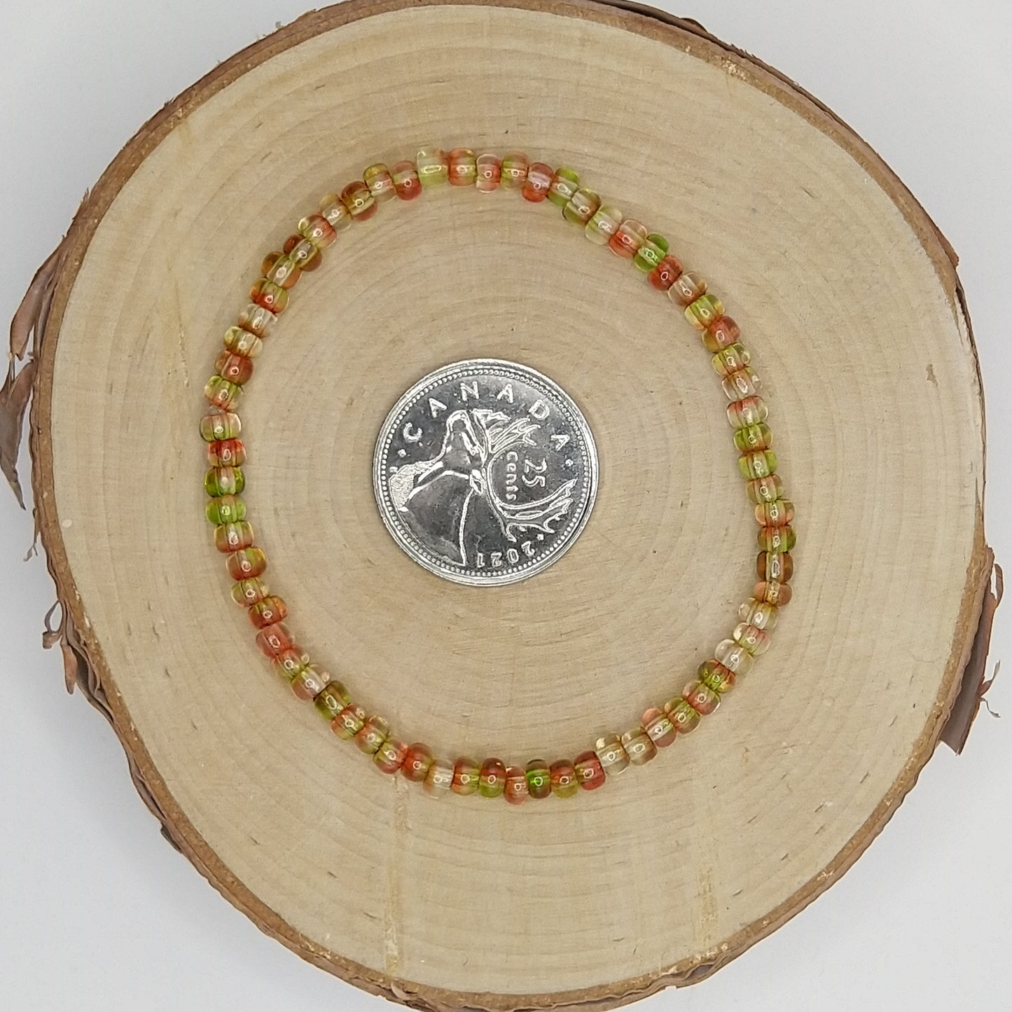 String Bead Bracelet - Harvest Apple