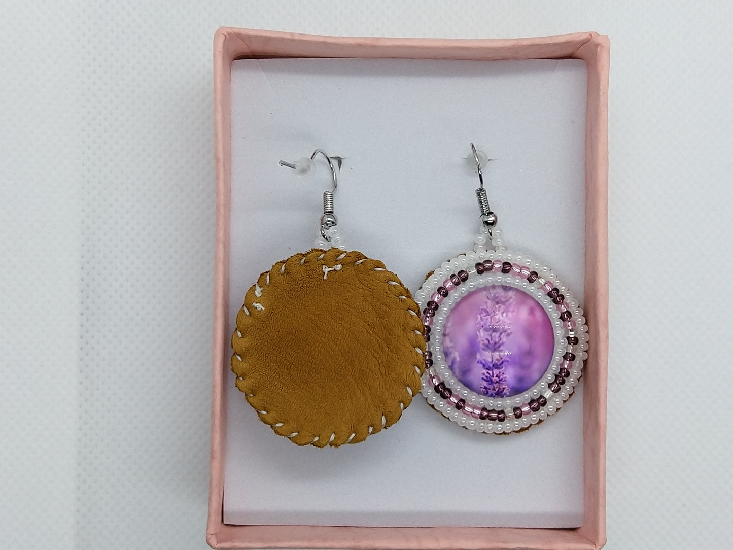Earrings - Lavender Love - tinartist - beaded jewelry