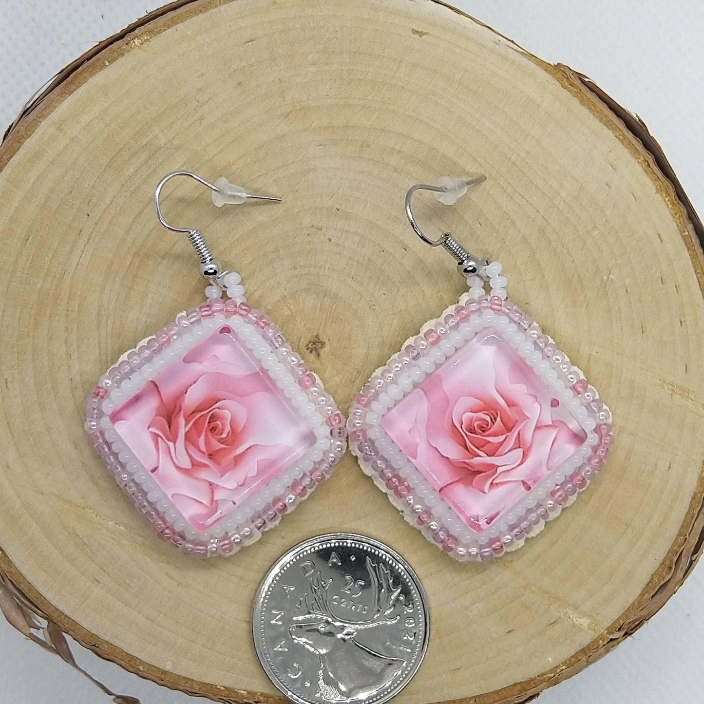 Earrings - Pink Rose