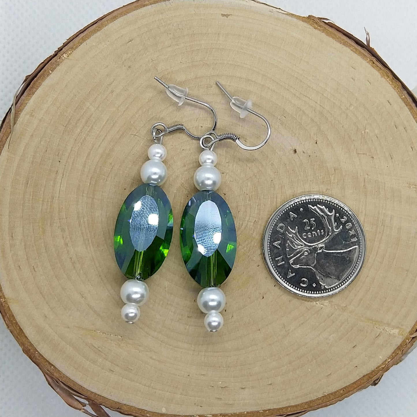Earrings - Green Drops