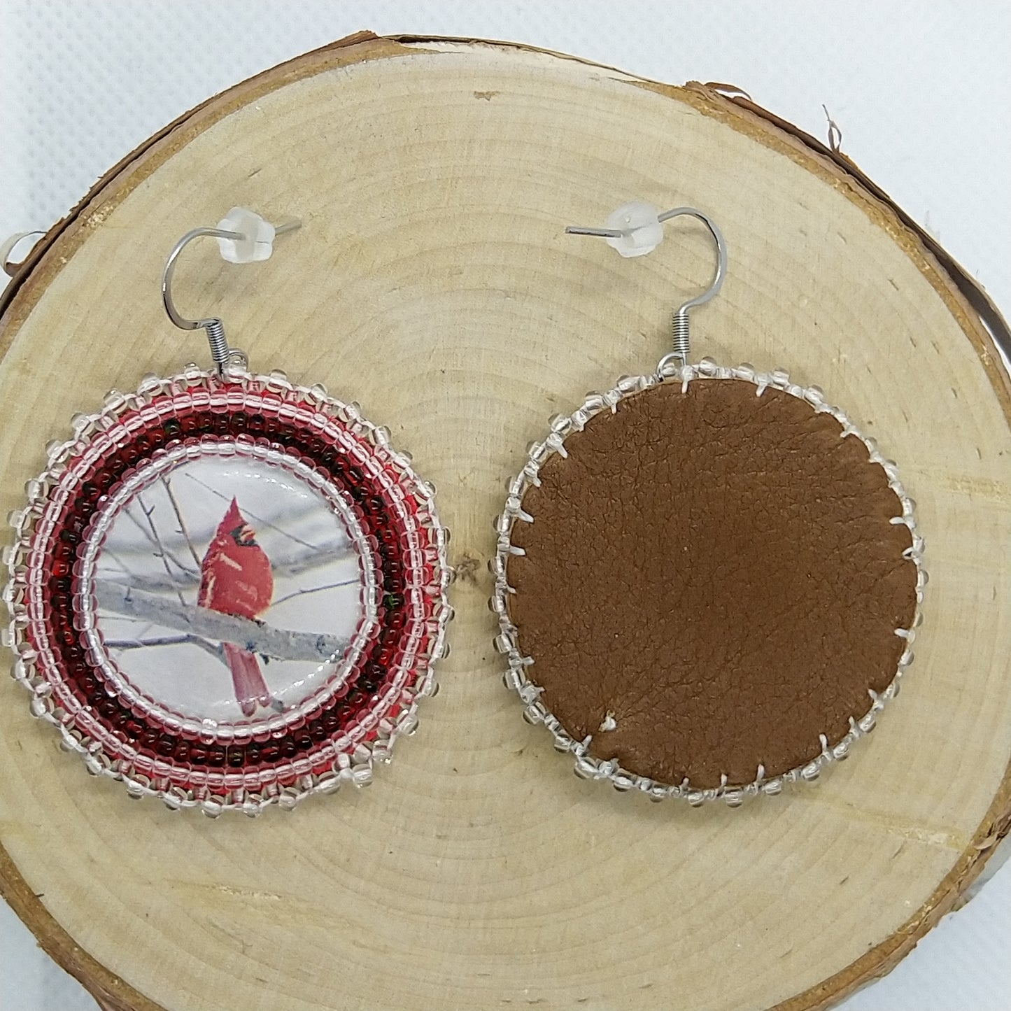 Earrings - Red Cardinal III