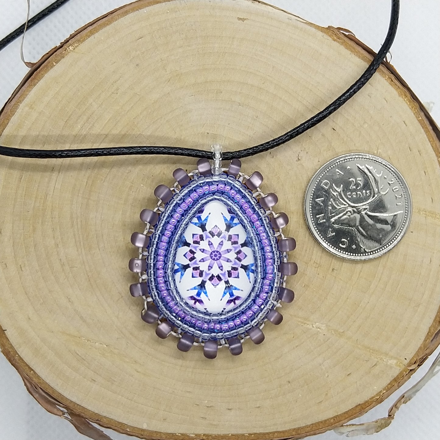 Necklace - Purple Snowflake