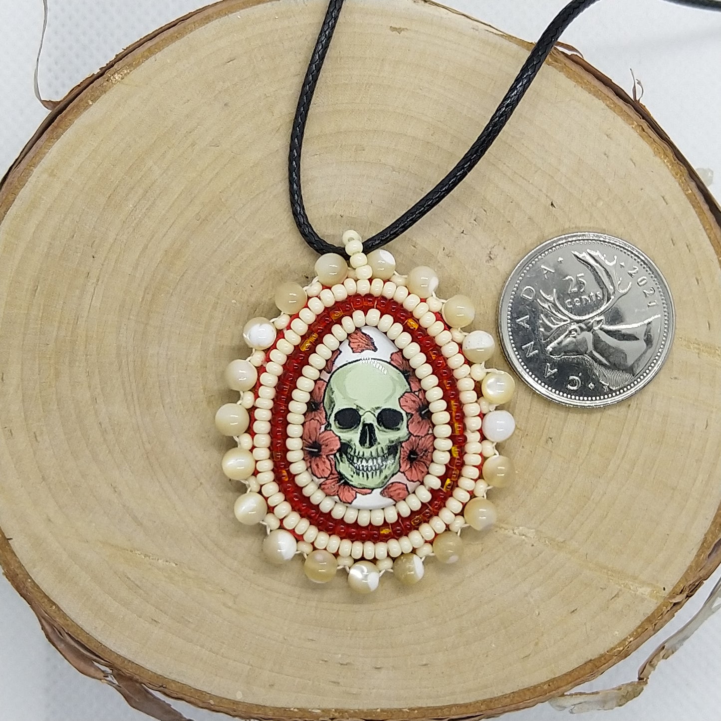 Necklace - Rose Skull