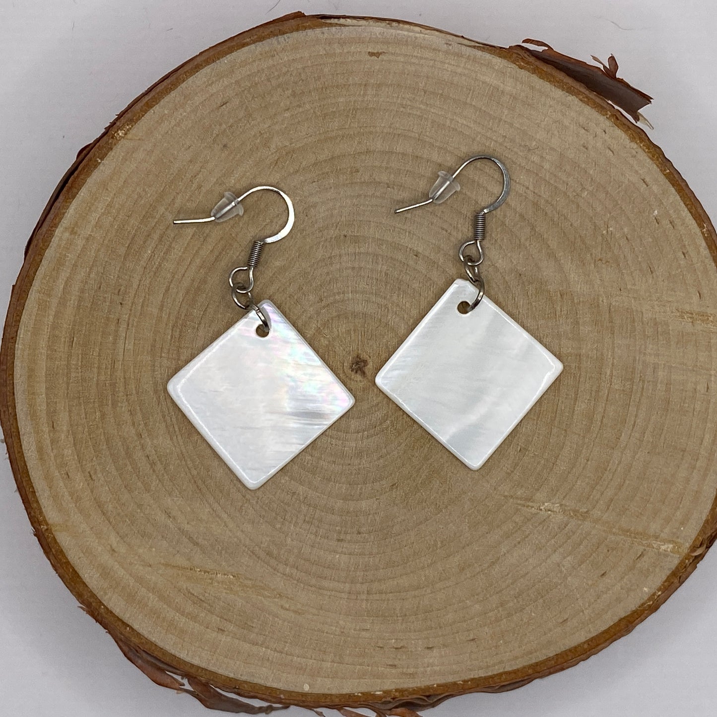 Earrings - Mother of Pearl Squares