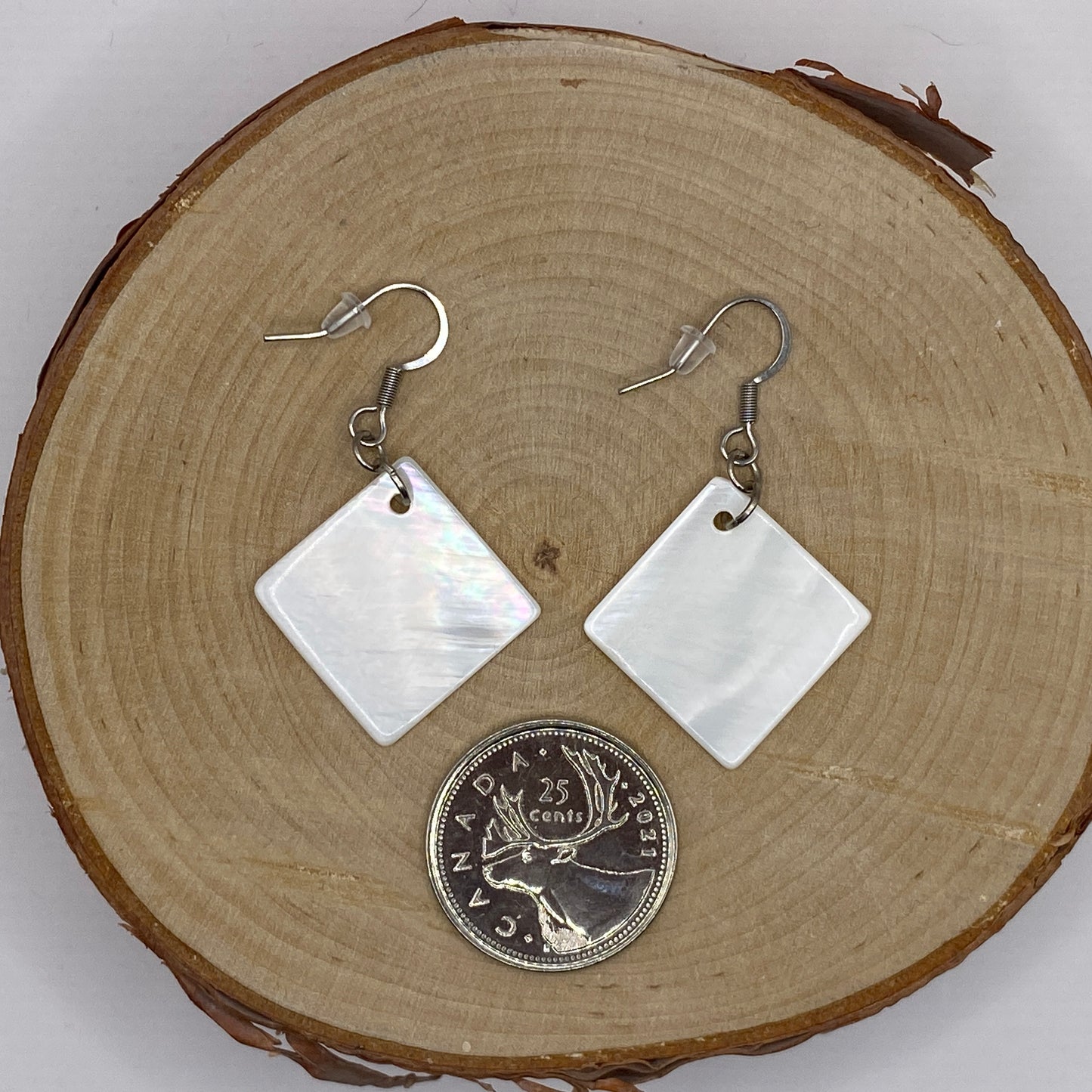 Earrings - Mother of Pearl Squares
