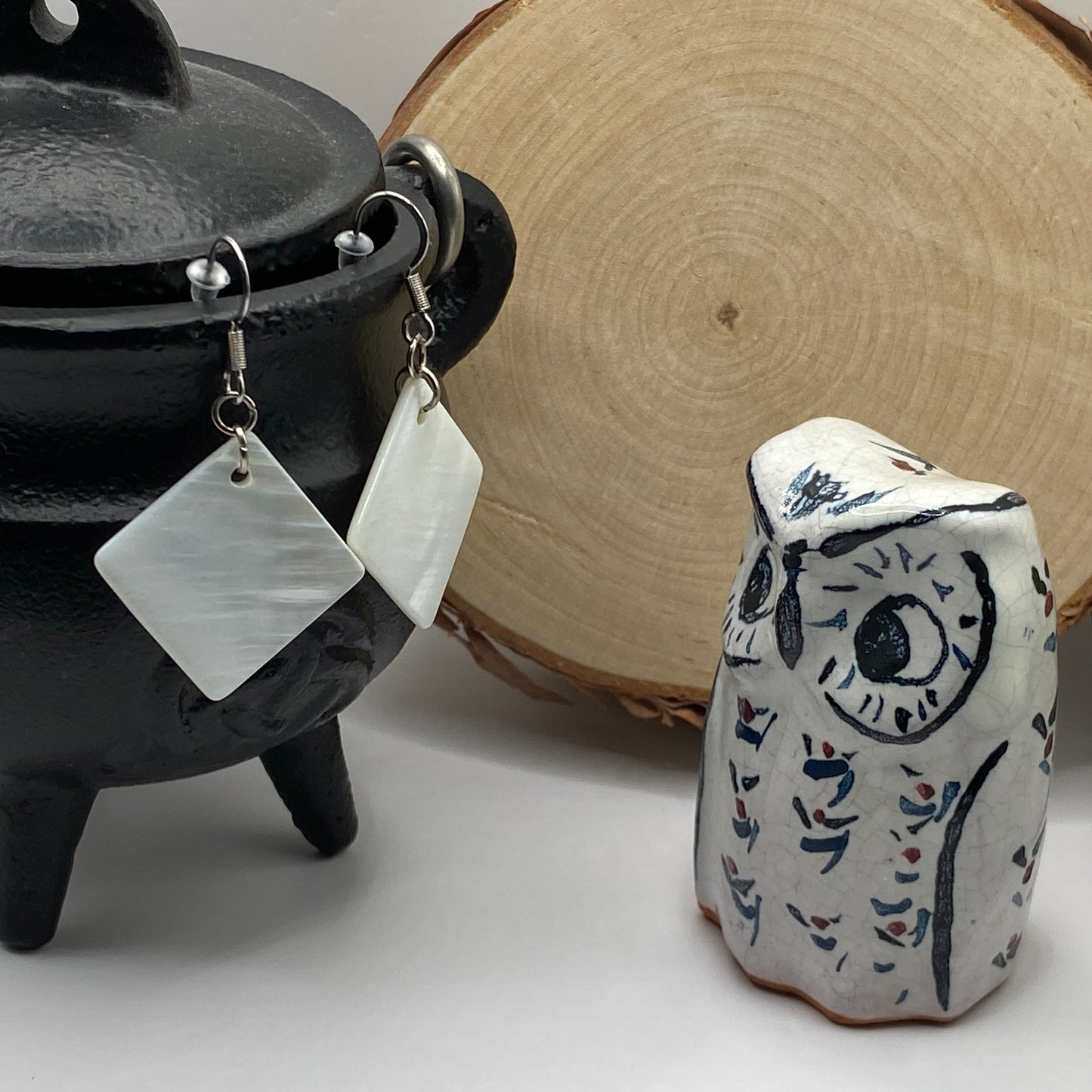 Earrings - Mother of Pearl Squares