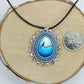 Necklace - Cat in the Moonlight Blue