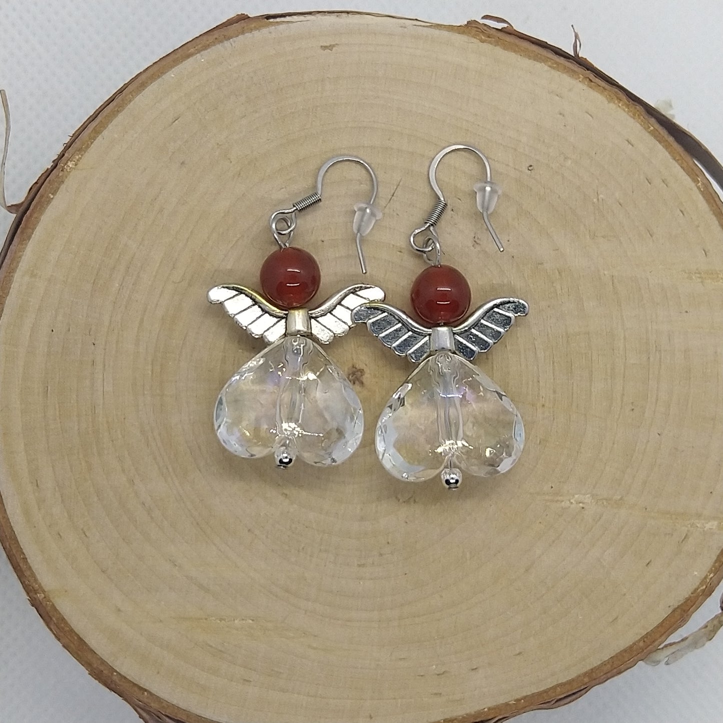 Earrings - Angels with semi-precious stones