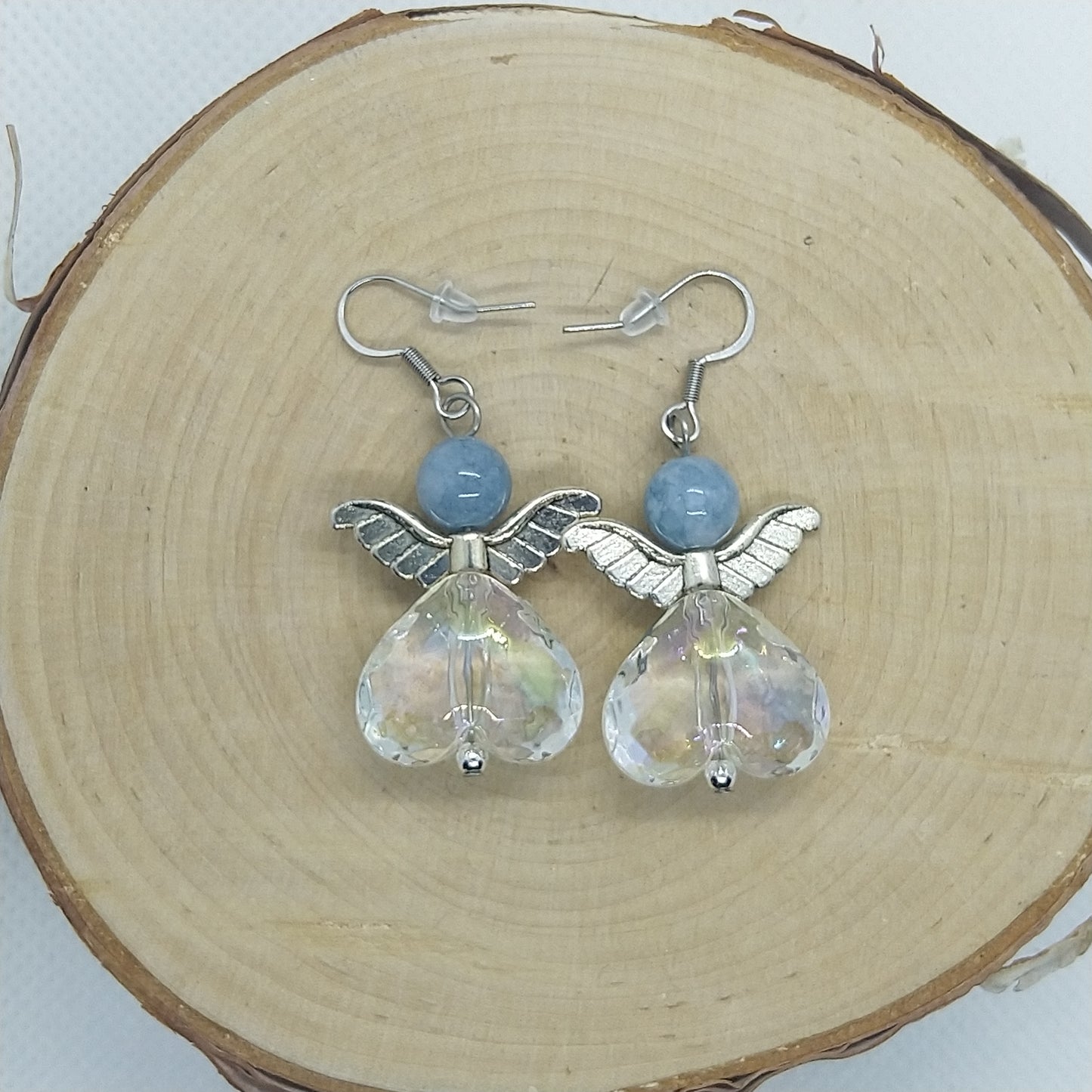 Earrings - Angels with semi-precious stones