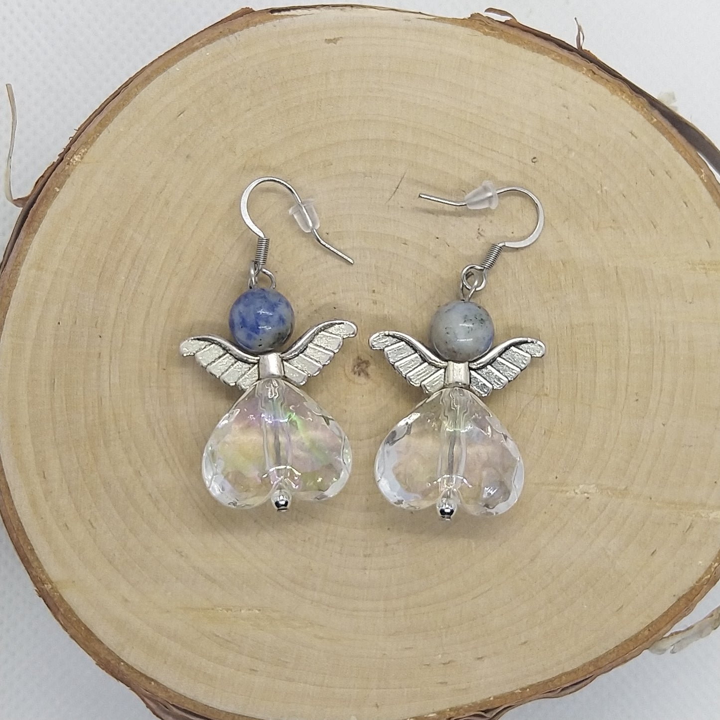 Earrings - Angels with semi-precious stones