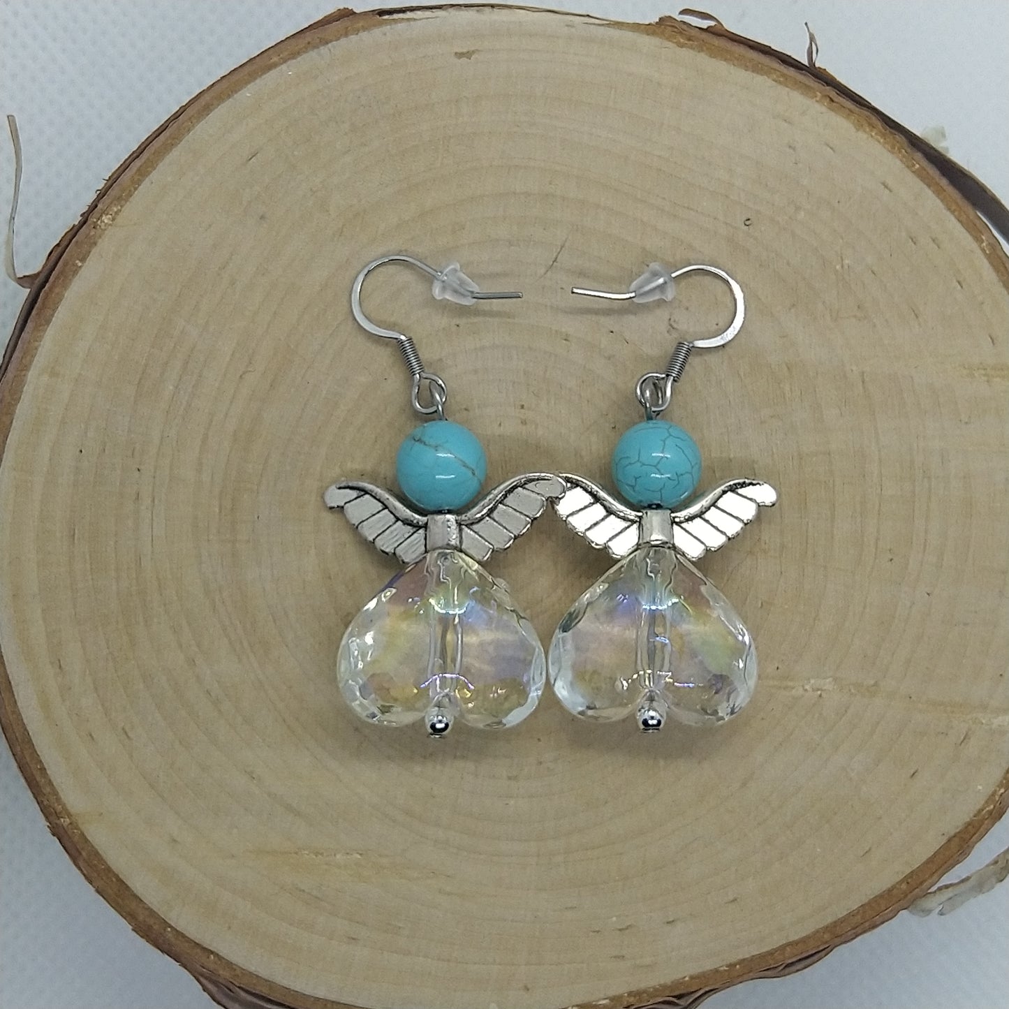 Earrings - Angels with semi-precious stones