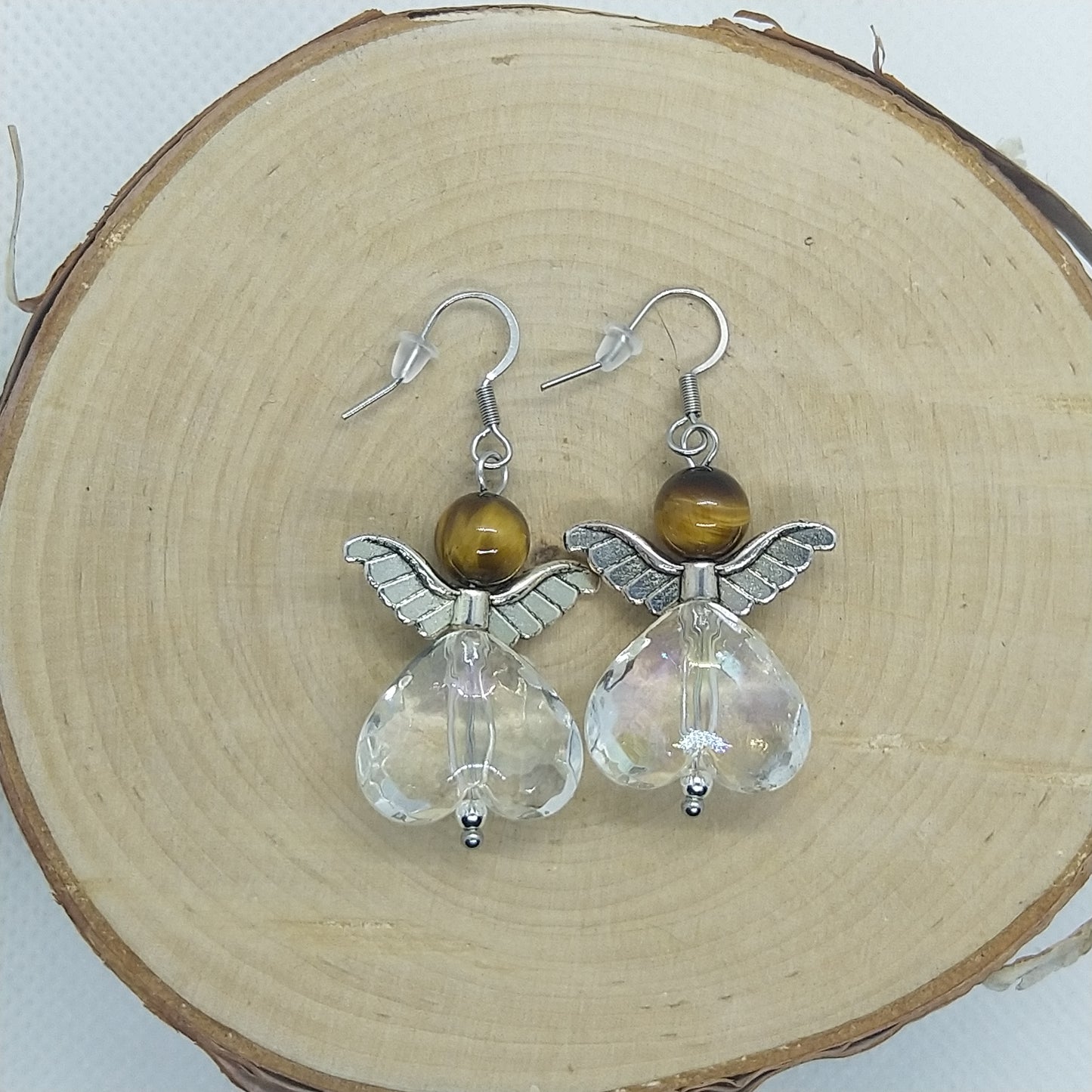 Earrings - Angels with semi-precious stones