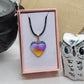 Necklace - Colorful Glass Hearts