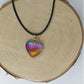 Necklace - Colorful Glass Hearts