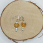 Earrings - Pearls with Imitation Amber