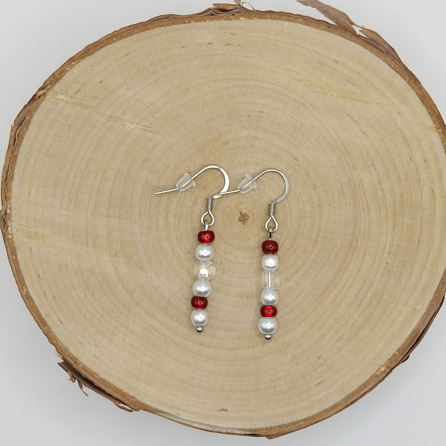 Earrings - Glass Cubes with Pearls