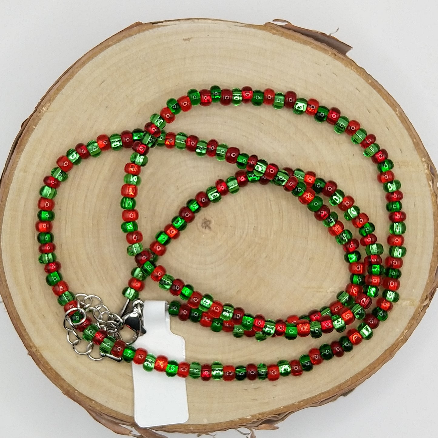 String Bead Necklace - Christmas