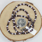 String Bead Necklace - Amethyst Mix