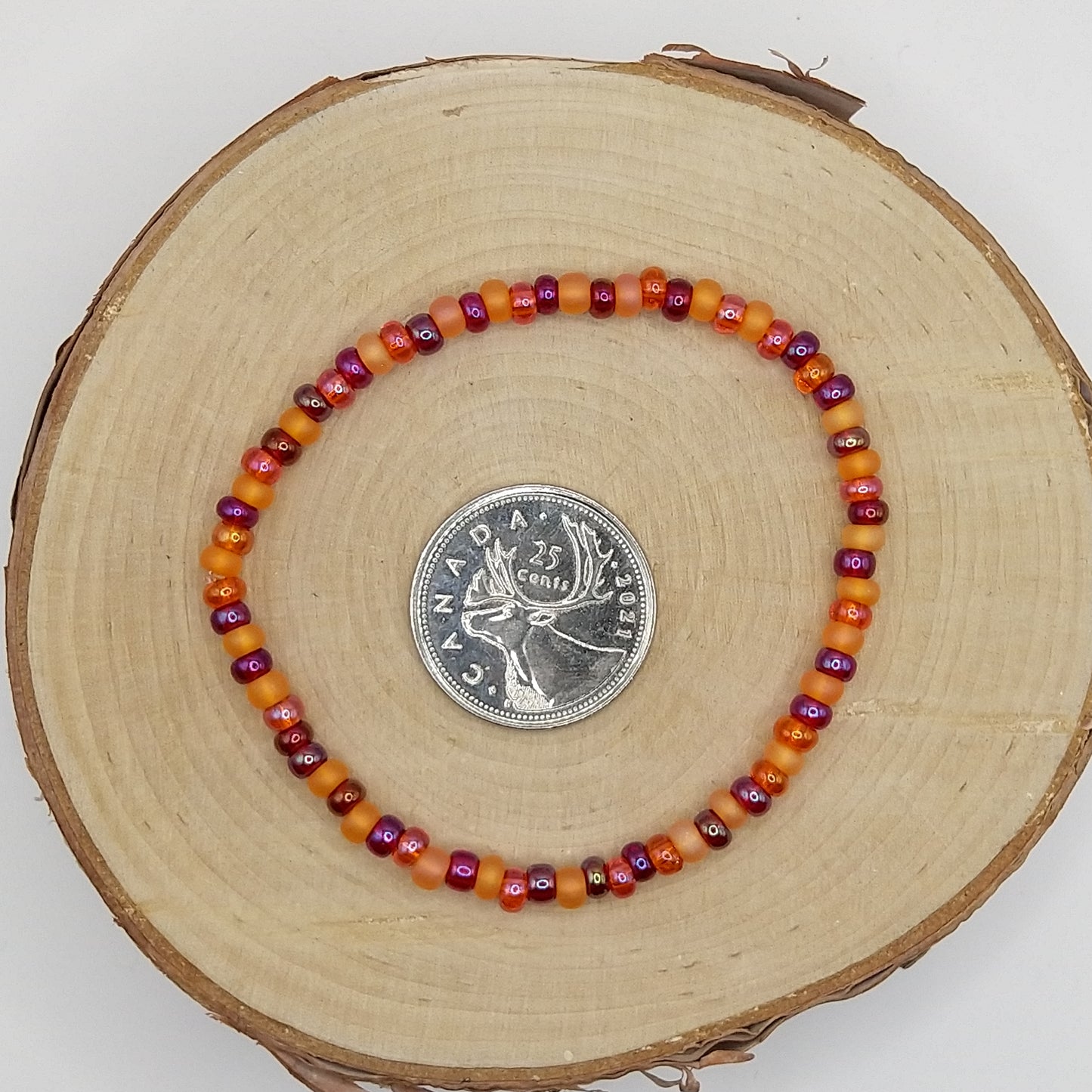 String Bead Bracelet - Fire