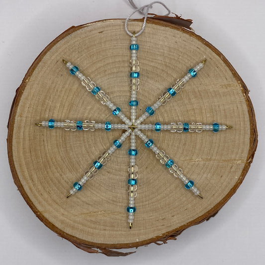 Ornament Star - Snowflake (Light Blue)