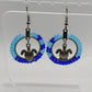 Hoops - Blue Turtles - tinartist - beaded jewelry
