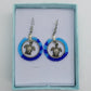 Hoops - Blue Turtles - tinartist - beaded jewelry