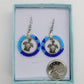 Hoops - Blue Turtles - tinartist - beaded jewelry