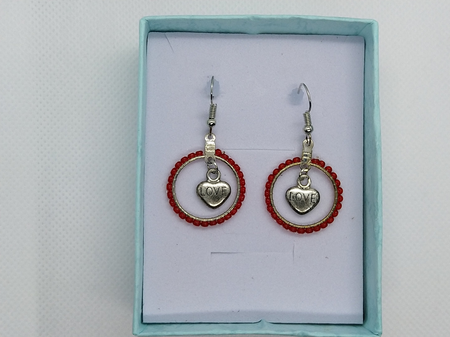 Hoops - Eternal Love - tinartist - beaded jewelry