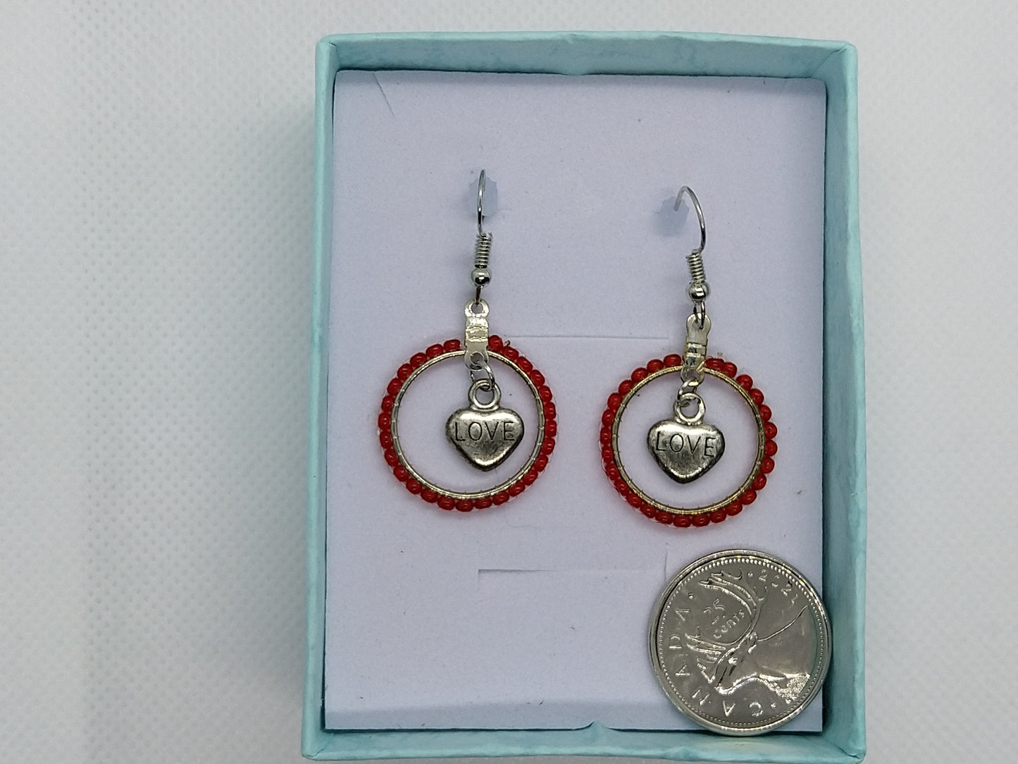 Hoops - Eternal Love - tinartist - beaded jewelry