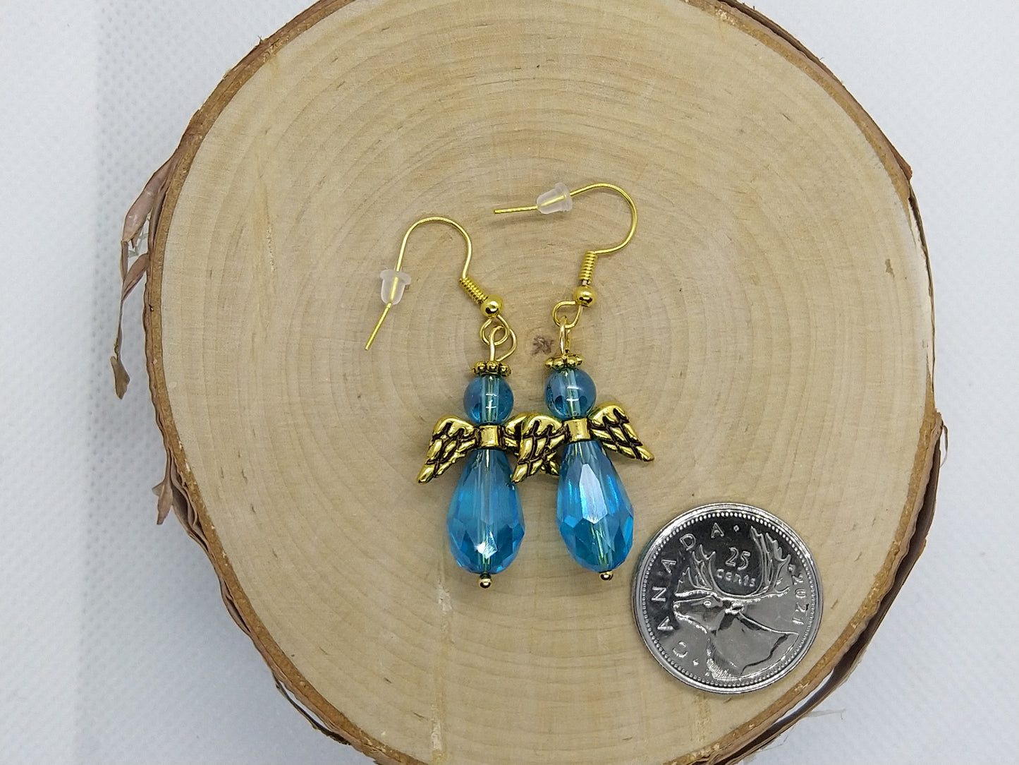 Earrings - Colorful Angels in gold