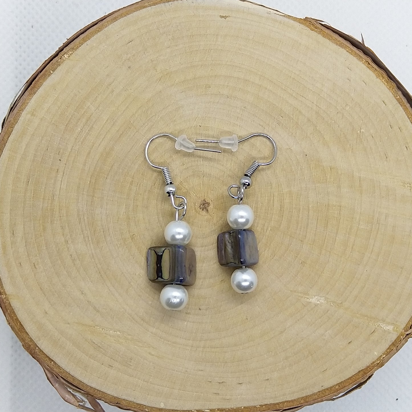 Earrings - Nuggets mother of pearl