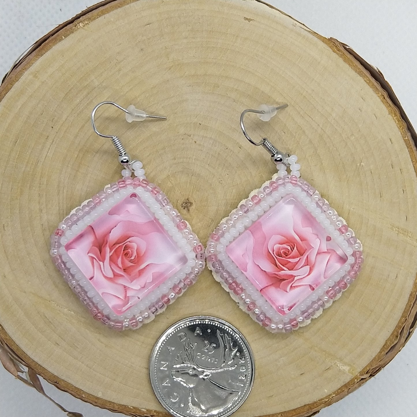 Earrings - Pink Rose