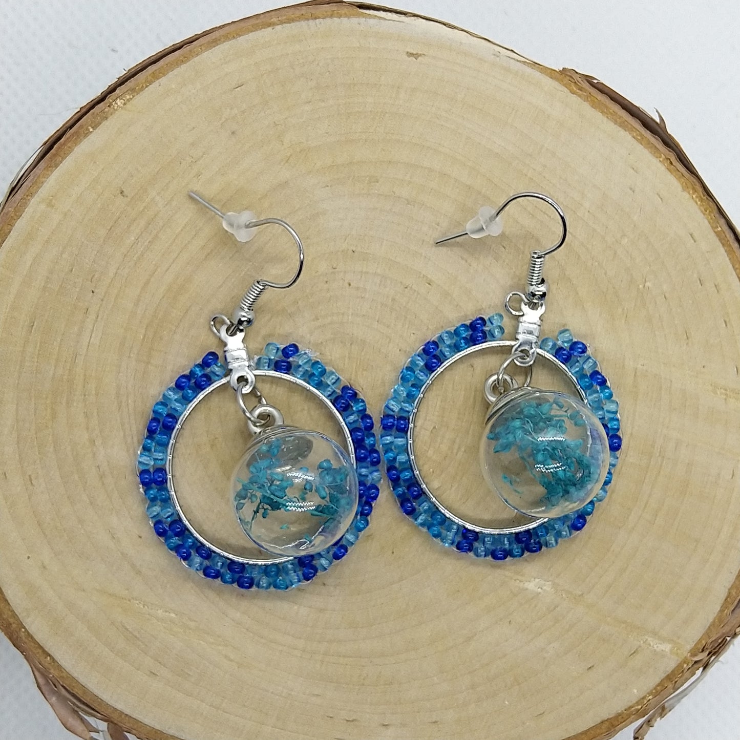 Hoops - dried flowers blue