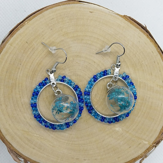 Hoops - dried flowers blue