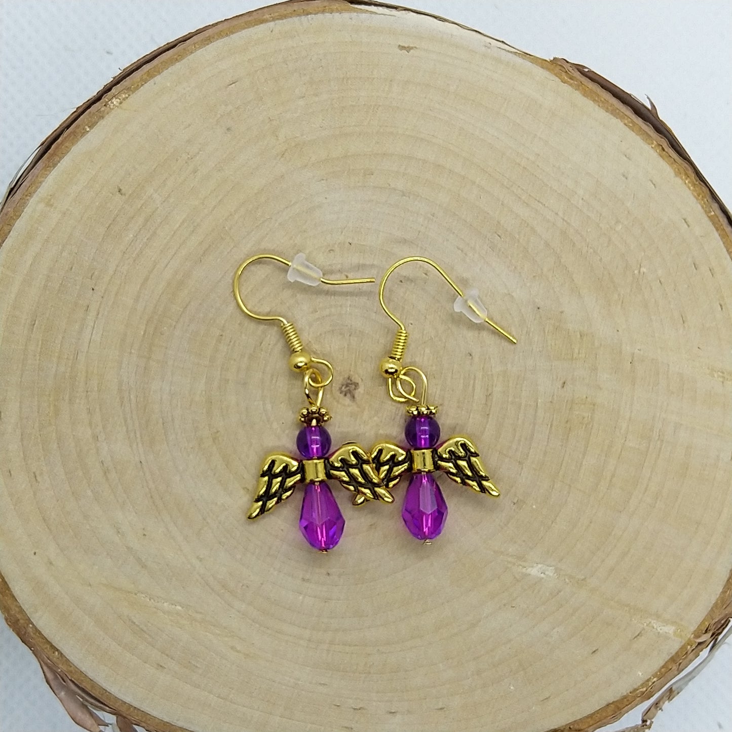 Earrings - Colorful Angels in gold