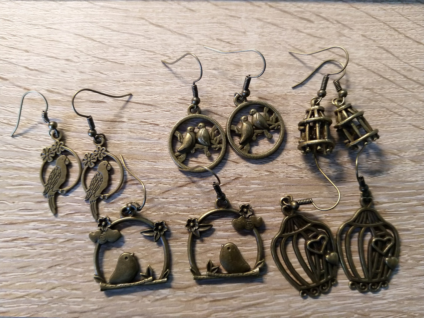 Earrings - Brass Birds Collection