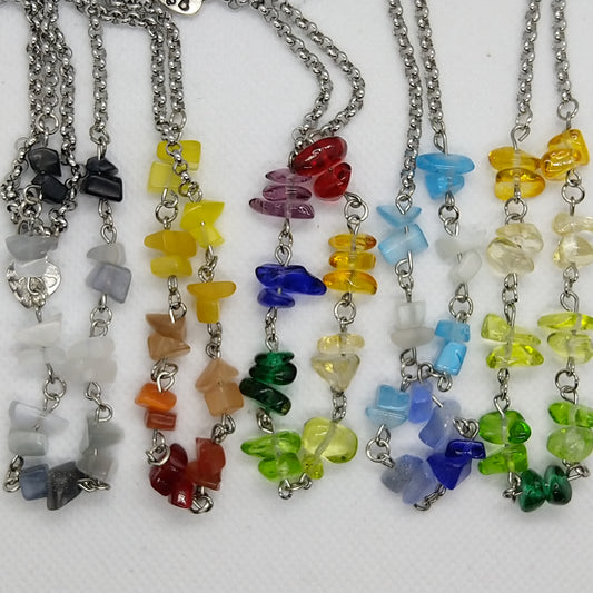 Necklace - Glass Chip Beads