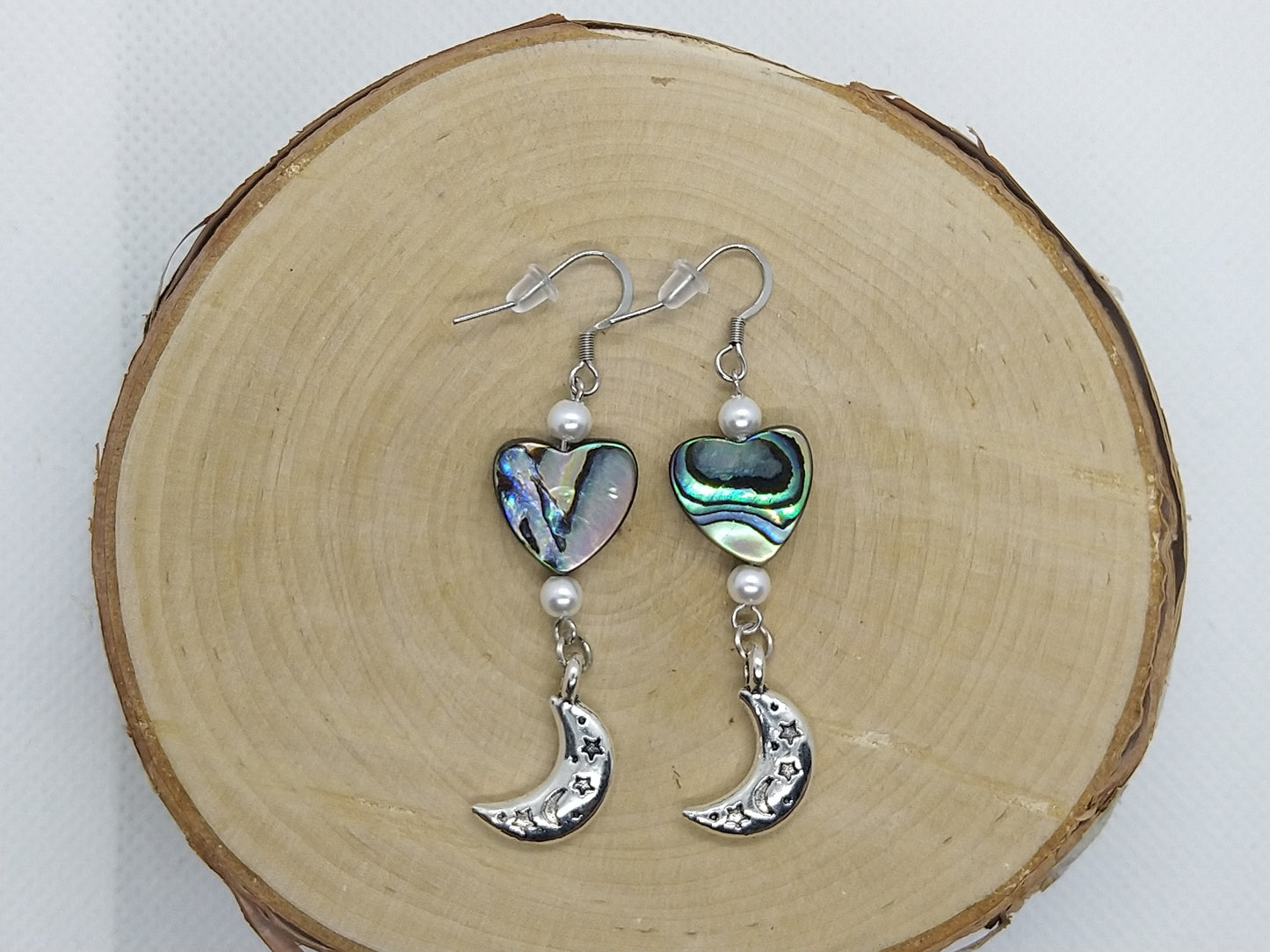 Earrings - Abalone Moon II