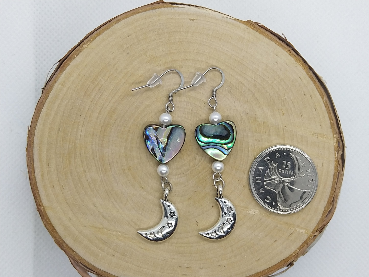 Earrings - Abalone Moon II