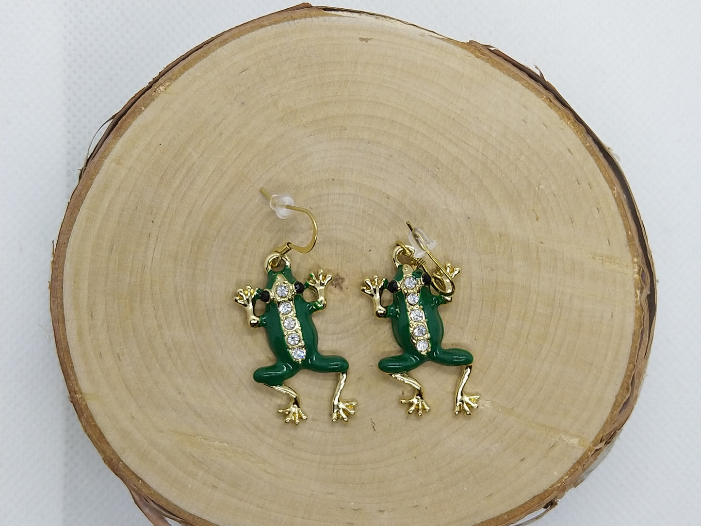 Earrings - Golden Frogs