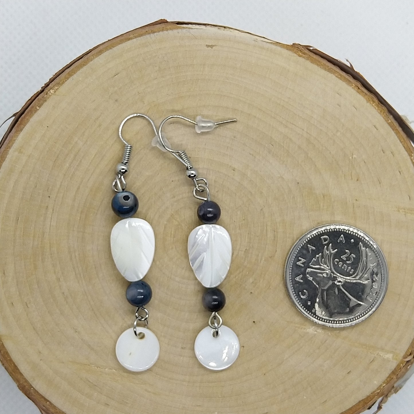 Earrings - Mother of Pearl Leaves