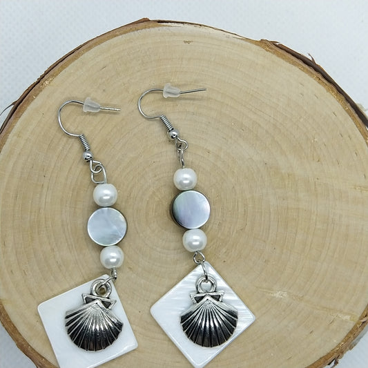 Earrings - Shell and Mother of Pearl