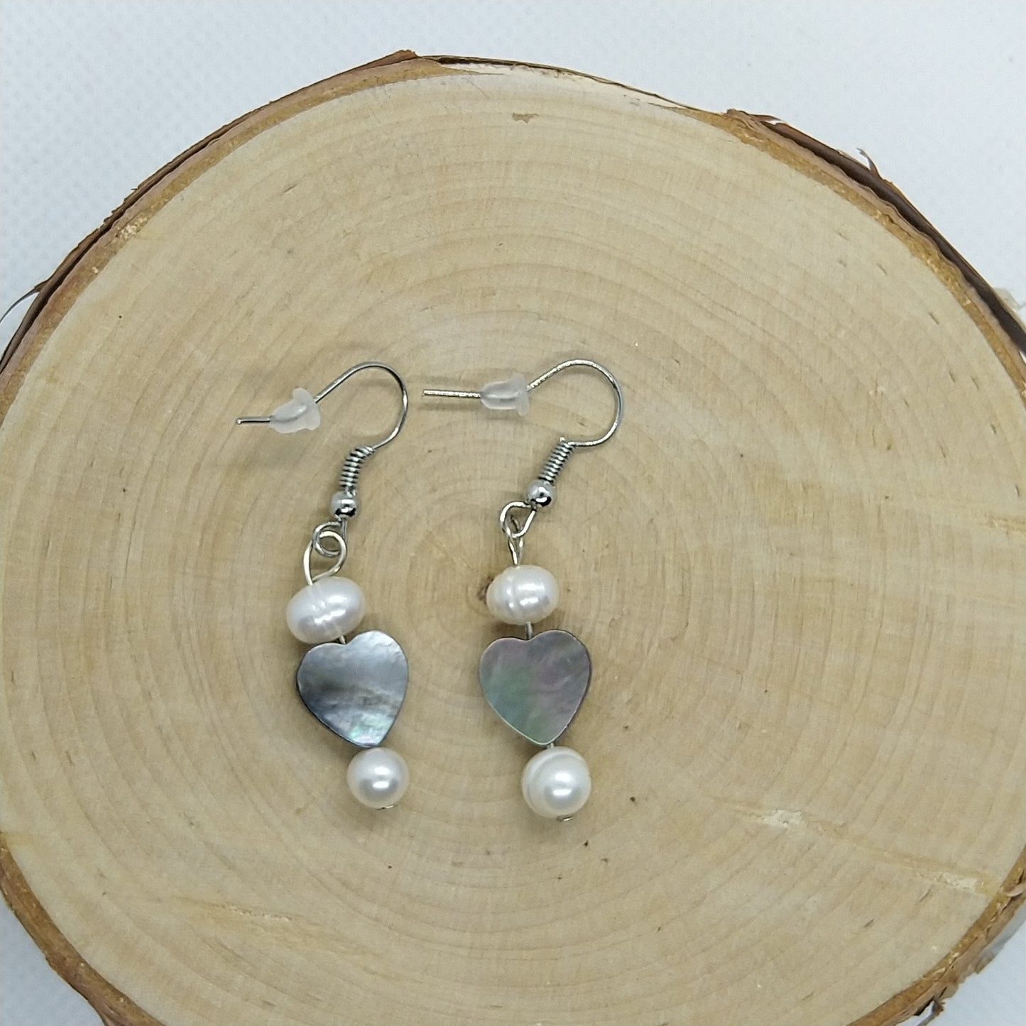 Earrings - Fresh Water Pearls with Mother of Pearl short version